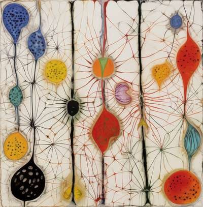 Les Fruits Étranglés - Original geometric art print by Edmund Dantes Studio