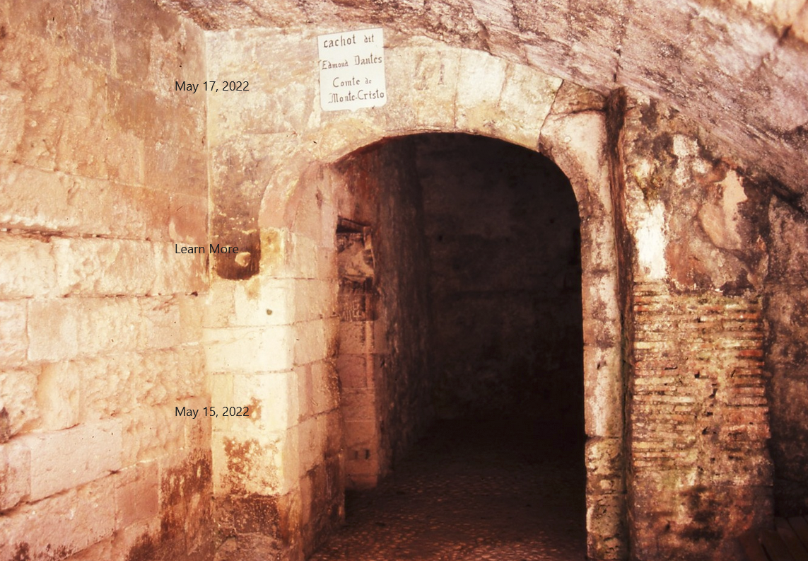 The cell of the Count of Monte Cristo at the Château d'If, Marseille